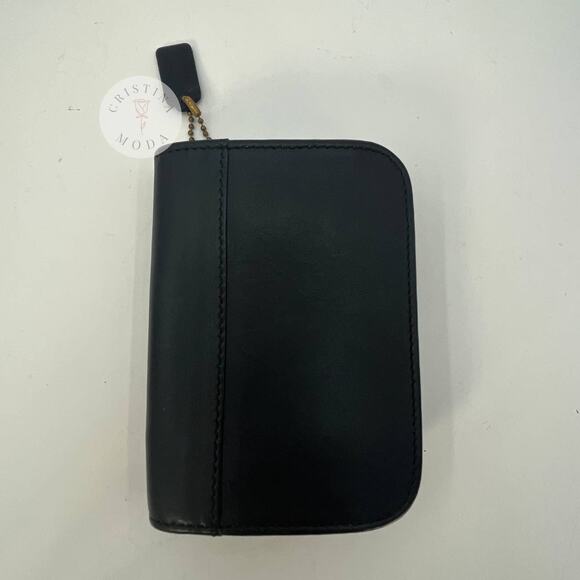 Vintage Coach Zip Around Compact Clutch Wallet 6901 Black - Picture 4 of 10